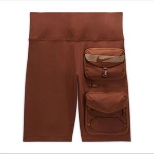 Cactus Jack Brown Bike Shorts Fitted Silhouette